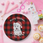 Kerstman op Buffalo Play Papieren Bordje (Feest)