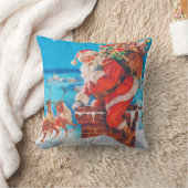 Kerstman op de avond voor Kerstmis Kussen (Deken)