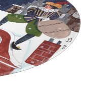 Kerstman op de daken van Amsterdam Snijplank (Hoek)