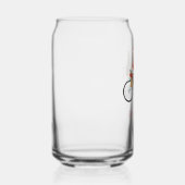 Kerstman op de fiets Kinder gepersonaliseerde melk Blikvorm Glas (Rechts)