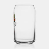 Kerstman op de fiets Kinder gepersonaliseerde melk Blikvorm Glas (Links)