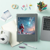 Kerstman op de Noordpool Sticker (iPad Cover)