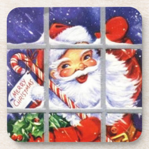  Kerstman op de Reeks van het Venster van Kork Ond Drankjes Onderzetter