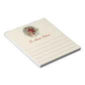  kerstman op de schoorsteenkerst notitieblok (Schuin)