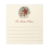  kerstman op de schoorsteenkerst notitieblok (Voorkant)