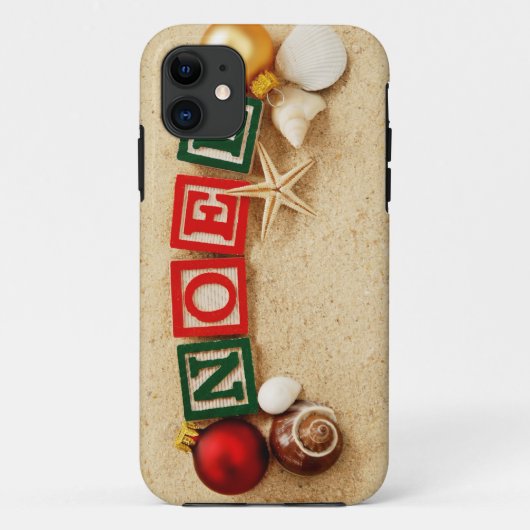 Kerstman op de strand Case-Mate iPhone case (Achterkant)