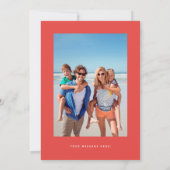 Kerstman op de zomervakantie kaart (Achterkant)