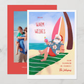 Kerstman op de zomervakantie kaart (Voorkant / Achterkant)