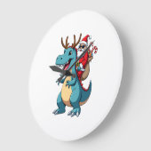 Kerstman op dinosaurus hert Kerstmis (1) Grote Klok (Hoek)