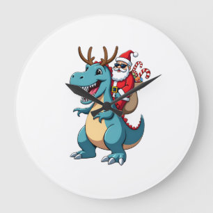 Kerstman op dinosaurus hert Kerstmis (1) Grote Klok