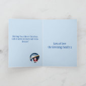 Kerstman op een cruise begroet Zee Bedankkaart (Binnen)