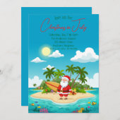 Kerstman op een eiland in juli kaart (Voorkant / Achterkant)