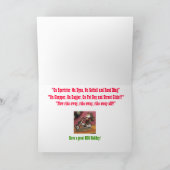 Kerstman op een Harley Feestdagen Kaart (Binnen)