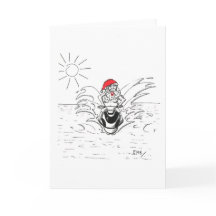 Kerstman op een JetSki