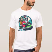 Kerstman op een jetski t-shirt (Voorkant)