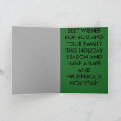 Kerstman op een Kerstkaart van de Motorfiets Feestdagen Kaart (Binnen)