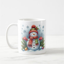 Kerstman op een koude en besneeuwde sneeuw