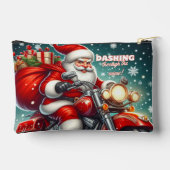 Kerstman op een motor etui (Achterkant)
