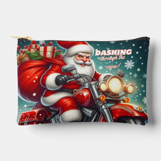Kerstman op een motor etui (Voorkant)