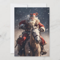 Kerstman op een paard