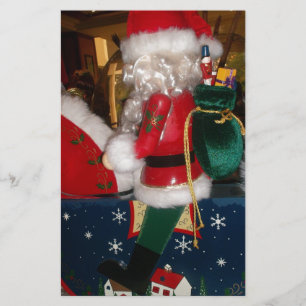 Kerstman op een paard met Snow Art Print Briefpapier