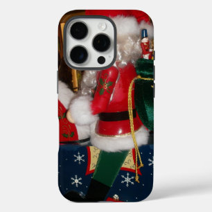 Kerstman op een paard met Snow Art Print iPhone 16 Pro Hoesje