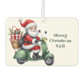 Kerstman op een scooter luchtverfrisser (Voorkant)
