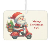 Kerstman op een scooter luchtverfrisser (Voorkant)