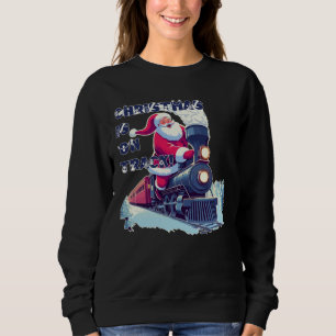 Kerstman op een trein trui