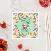 Kerstman op een tropisch eiland kerstfeest in juli servet (Insitu)