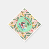 Kerstman op een tropisch eiland kerstfeest in juli servet (Hoek)