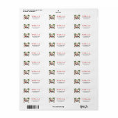 Kerstman op een tropisch eiland retouradres etiket (Full Sheet)