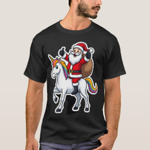 Kerstman op eenhoorn - Kerstmeisjes  T-shirt