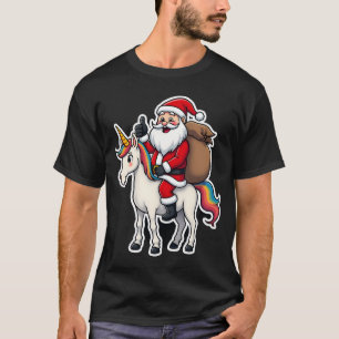 Kerstman op eenhoorn - Kerstmeisjes  T-shirt