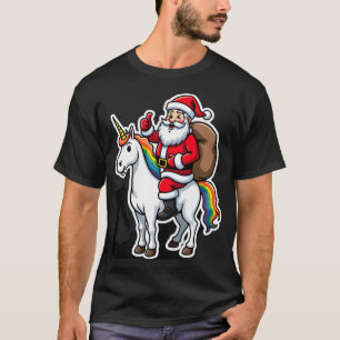 Kerstman op eenhoorn - Kerstmeisjes  T-shirt