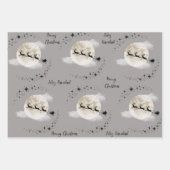 Kerstman op eerste kerstdag inpakpapier vel (Voorkant 3)