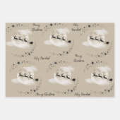 Kerstman op eerste kerstdag inpakpapier vel (Voorkant 2)