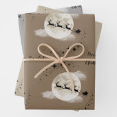 Kerstman op eerste kerstdag inpakpapier vel (In situ)