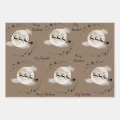 Kerstman op eerste kerstdag inpakpapier vel (Voorkant)