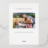 Kerstman op Flamingo Zwembad Floatie Kerstmis Folie Feestdagenkaart (Achterkant)