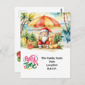 Kerstman op Hawaii Beach voor Kerstmis Briefkaart (Voorkant / Achterkant)