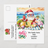 Kerstman op Hawaii Beach voor Kerstmis Briefkaart (Voorkant / Achterkant)