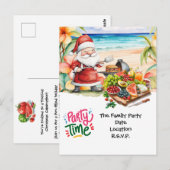 Kerstman op Hawaii Beach voor Kerstmis Briefkaart (Voorkant / Achterkant)
