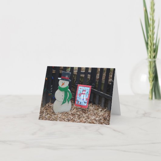 Kerstman op het Boerderij Bedankkaart (Voorkant)