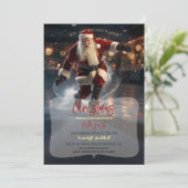 Kerstman op het ijs kaart (Staand voorkant)