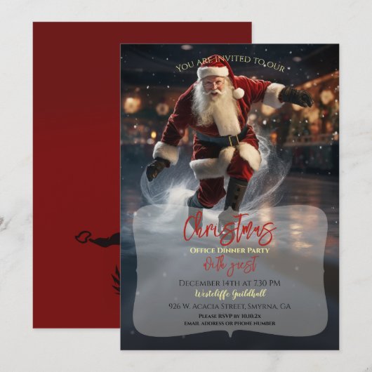 Kerstman op het ijs kaart (Voorkant / Achterkant)