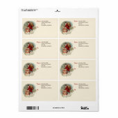  kerstman op het kerstlabel Chimney Etiket (Full Sheet)