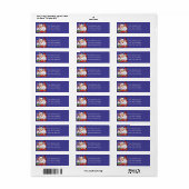 Kerstman op het raam etiket (Full Sheet)