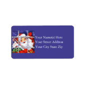 Kerstman op het raam etiket (Voorkant)