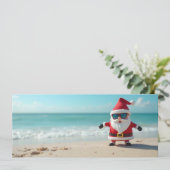 Kerstman op het strand (Staand voorkant)